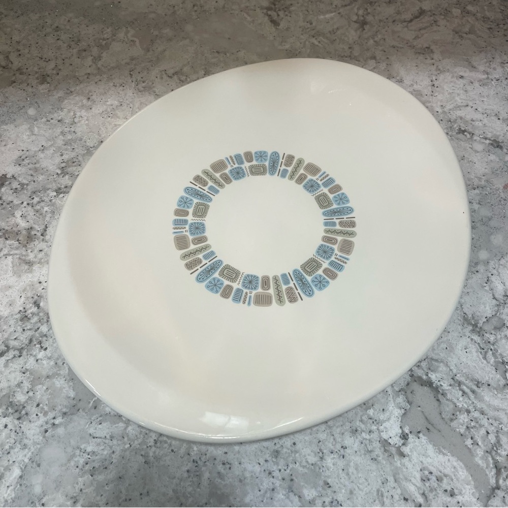 Midcentury Vintage MCM Canonsburg Large Atomic Starburst Platter Tray